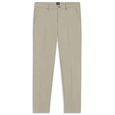 Hugo Boss Slim-fit Pants In Cotton In Gray