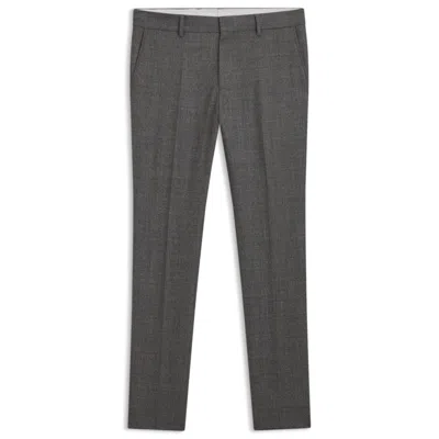 HUGO BOSS SLIM-FIT PANTS IN MICRO-PATTERNED VIRGIN WOOL