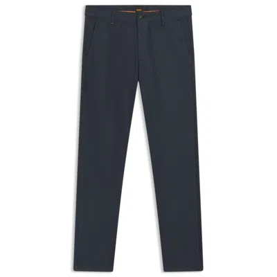 Hugo Boss Slim-fit Pants In Stretch Cotton In Blue