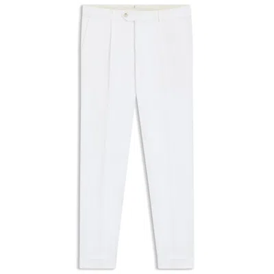 Hugo Boss Slim-fit Pants In Stretch Cotton In White
