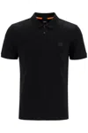 Hugo Boss Boss Mercerized Cotton Polo Shirt In Black