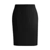 Hugo Boss Slim-fit Pencil Skirt In Virgin Wool In Black
