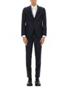 Hugo Boss Boss Huge Windowpane Check Suit In Blue