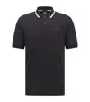 Hugo Boss Logo Embroidered Polo Shirt In Black