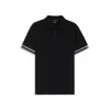 Hugo Boss Boss Cotton Polo In Black