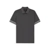 Hugo Boss Slim-fit Polo Shirt In Cotton With Striped Collar In Brown