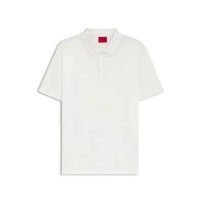 Hugo Boss Slim-fit Polo Shirt In Mercerized Cotton In White