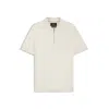 Hugo Boss Boss Ivory Polo Shirt With Half-zip In Gray
