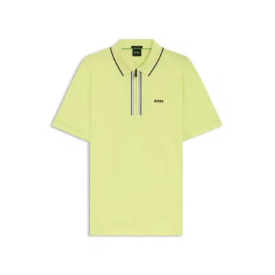 Hugo Boss Slim-fit Polo Shirt In Quick-dry Stretch Cotton In Green