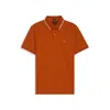 Hugo Boss Penrose Contrasting-collar Polo Shirt In Brown