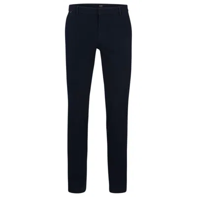 Hugo Boss Slim-fit Regular-rise Chinos In Stretch Cotton In Blue
