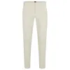 Hugo Boss Slim-fit Regular-rise Chinos In Stretch Cotton In White