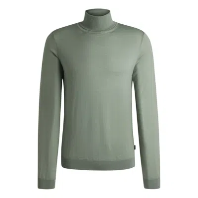 HUGO BOSS SLIM-FIT ROLLNECK SWEATER IN MERINO WOOL