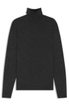 Hugo Boss Slim-fit Rollneck Sweater In Wool In Black
