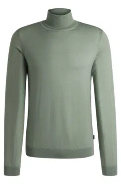 HUGO BOSS SLIM-FIT ROLLNECK SWEATER IN WOOL