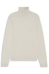 Hugo Boss Boss Musso Virgin Wool Turtleneck Sweater In White