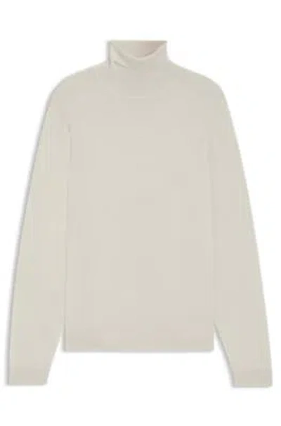 HUGO BOSS SLIM-FIT ROLLNECK SWEATER IN WOOL