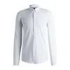Hugo Boss Boss Roan Kent Geo Print Button-up Shirt In Blue