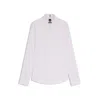 Hugo Boss Slim-fit Shirt In A Striped Cotton Blend In Pink