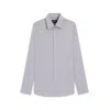 Hugo Boss Slim-fit Shirt In An Italian Cotton In Gray