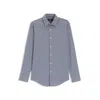 Hugo Boss Slim-fit Shirt In Checked Performance-stretch Poplin In Blue