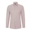 Hugo Boss Slim-fit Shirt In Cotton Dobby In Red