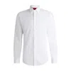 Hugo Boss Regular-fit Shirt In Cotton And Cashmere In White