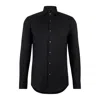 Hugo Boss Slim-fit Shirt In Easy-iron Cotton Poplin In Black