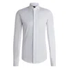 Hugo Boss Regular-fit Shirt In Cotton And Cashmere In White