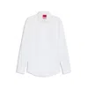 Hugo Boss Slim-fit Shirt In Easy-iron Striped Cotton Poplin In White