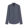 Hugo Boss Slim-fit Shirt In Italian-made Performance-stretch Fabric In Blue