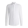Hugo Boss Hank Slim Fit Solid Dress Shirt In White