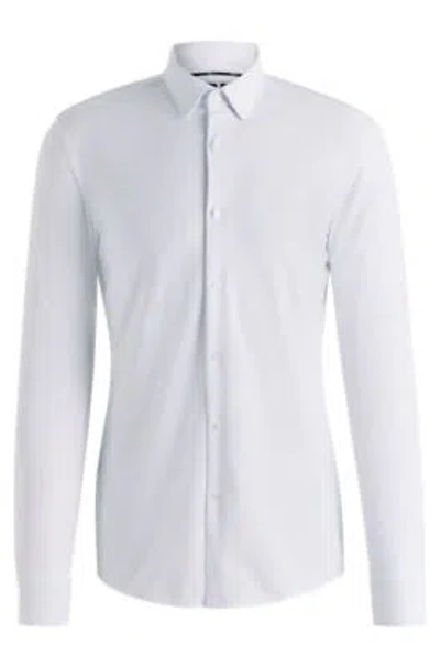 HUGO BOSS SLIM-FIT SHIRT IN PERFORMANCE STRUCTURED JERSEY