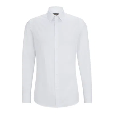 HUGO BOSS SLIM-FIT SHIRT IN POPLIN WITH STRETCH