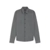 Hugo Boss Slim-fit Shirt In Printed Flex-weave Fabric In Gray