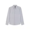 Hugo Boss Slim-fit Shirt In Printed Performance-stretch Jersey In Blue