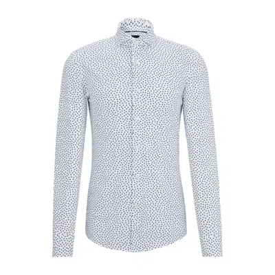 HUGO BOSS SLIM-FIT SHIRT IN PRINTED PERFORMANCE-STRETCH FABRIC