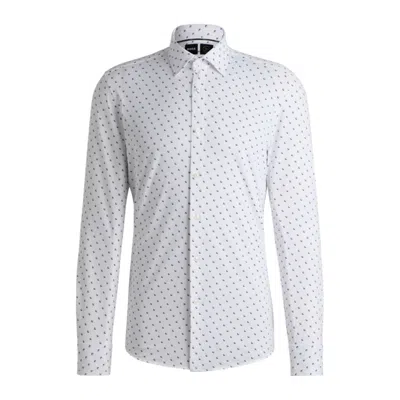 HUGO BOSS SLIM-FIT SHIRT IN PRINTED PERFORMANCE-STRETCH FABRIC
