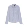 Hugo Boss Slim-fit Shirt In Printed Performance-stretch Jersey In Blue