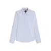 Hugo Boss Slim-fit Shirt In Printed Performance-stretch Jersey In Neutral