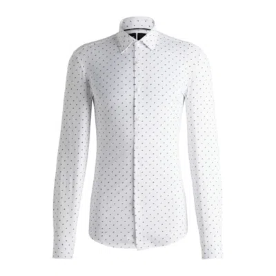 HUGO BOSS SLIM-FIT SHIRT IN PRINTED PERFORMANCE-STRETCH MATERIAL