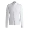Hugo Boss Slim-fit Shirt In Stretch-cotton Jersey In Red