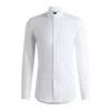 Hugo Boss Slim-fit Shirt In Structured Cotton In White