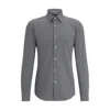 HUGO BOSS SLIM-FIT SHIRT IN STRUCTURED PERFORMANCE-STRETCH FABRIC