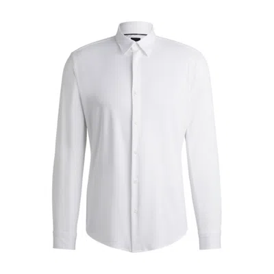 HUGO BOSS SLIM-FIT SHIRT IN STRUCTURED PERFORMANCE-STRETCH FABRIC