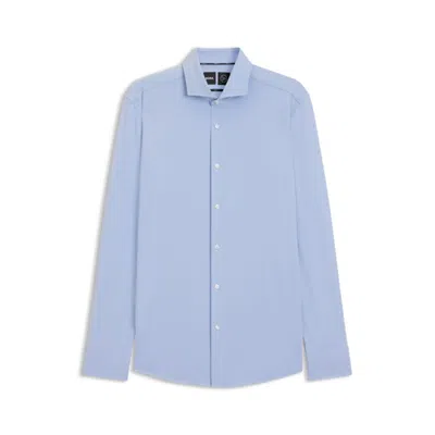 Hugo Boss Slim-fit Shirt In Structured Performance-stretch Jersey In Multi