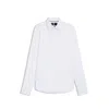 Hugo Boss Slim-fit Shirt In Structured Performance-stretch Jersey In White