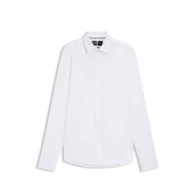 HUGO BOSS SLIM-FIT SHIRT IN STRUCTURED PERFORMANCE-STRETCH JERSEY