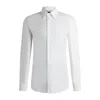 Hugo Boss Regular-fit Shirt In Cotton And Cashmere In White