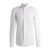 Hugo Boss Regular-fit Shirt In Cotton And Cashmere In White